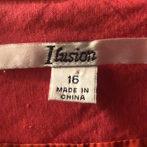 Ilusion Red-Orange Linen Blend Jacket - Picture 2 of 12